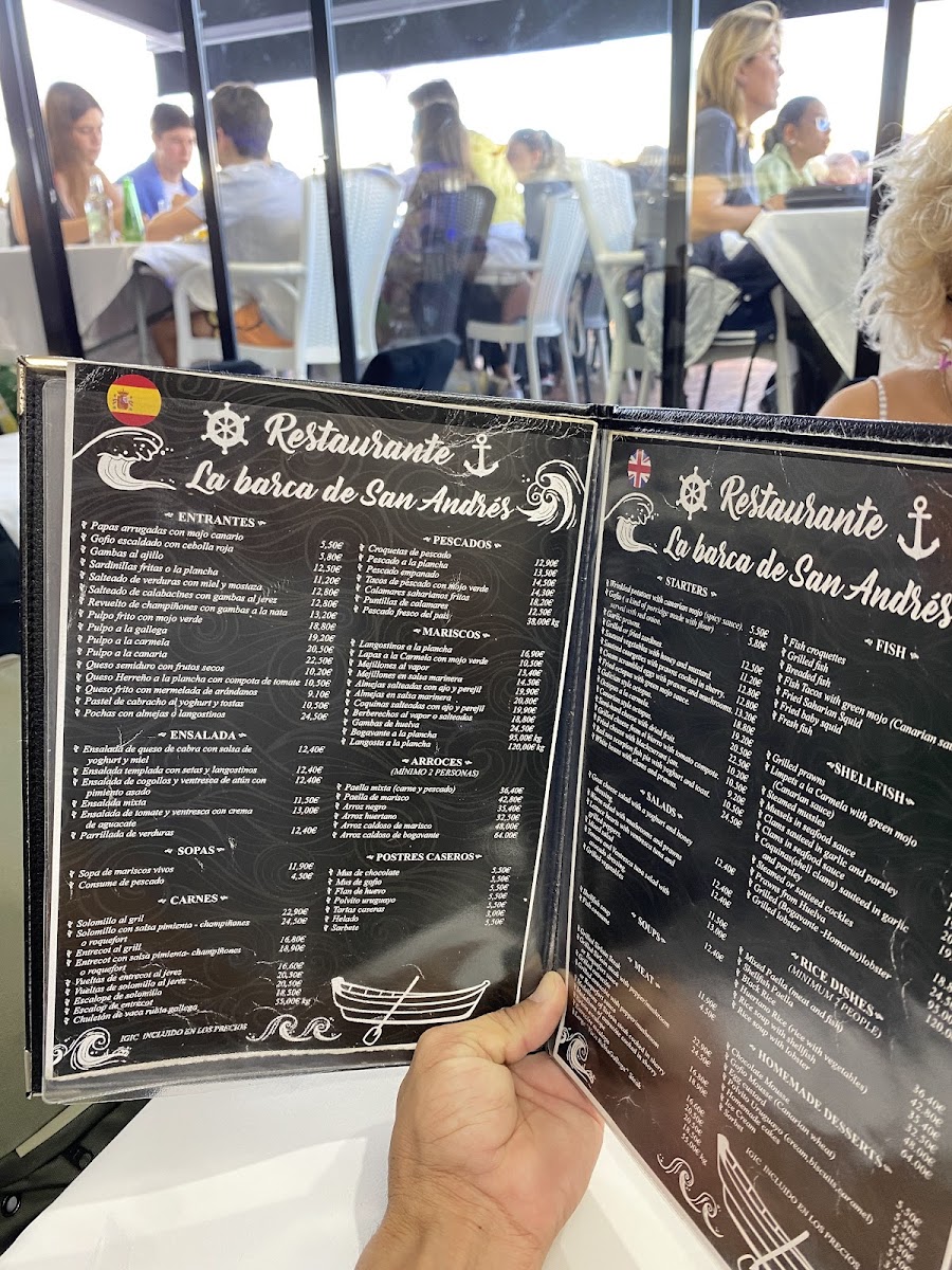 Menu Restaurante La Barca De San Andres-5